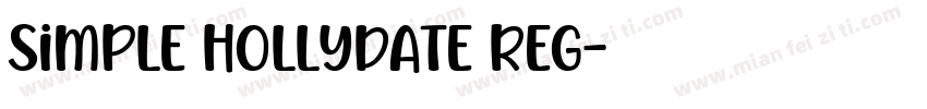 Simple Hollydate Reg字体转换